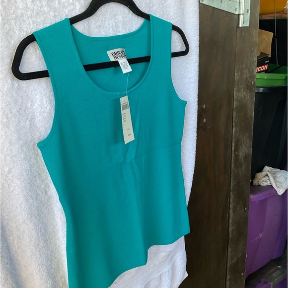 Chico’s Apparel Lucie 3 Sleeveless Knit Oasis; NWT; M/8 - Picture 3 of 12